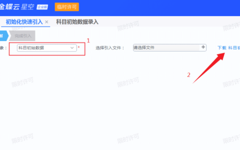 金蝶云星空如何快速引入初始数据？