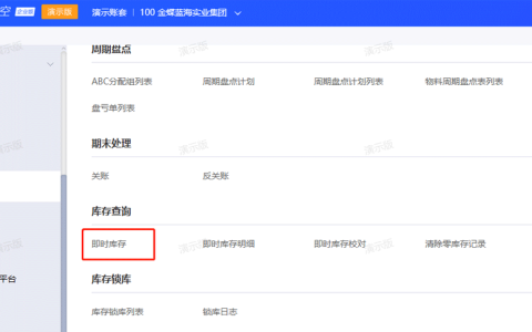 金蝶云星空怎么查库存明细？