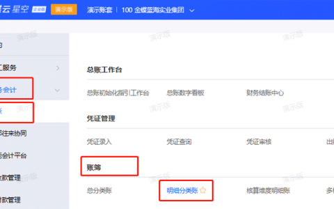 金蝶云星空怎么查询和引出明细账？