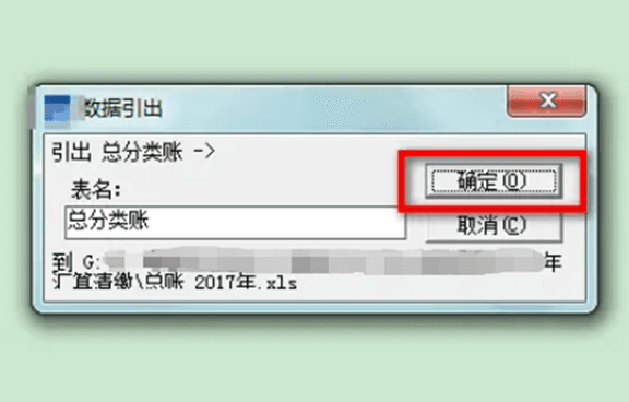 总分类账数据引出确定
