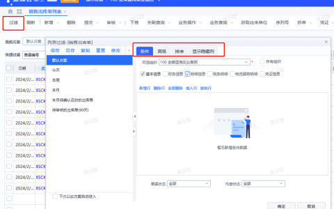 金蝶软件过滤条件如何设置？（详细操作流程）