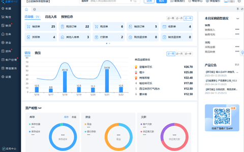 金蝶进销存管理系统多少钱一年？