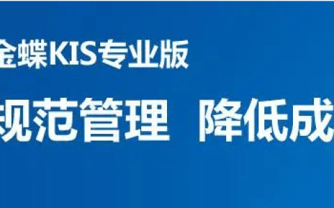 金蝶kis财务软件怎么使用？