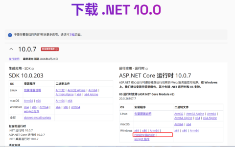 IIS上部署ASP.NET Core：安装托管捆绑包步骤